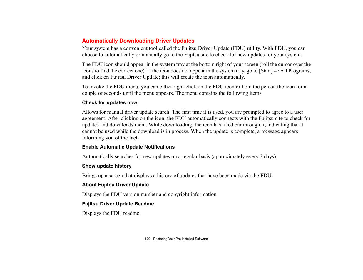 Automatically downloading driver updates | FUJITSU V700 User Manual | Page 105 / 161