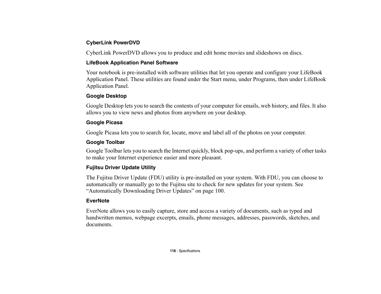 FUJITSU V700 User Manual | Page 121 / 161