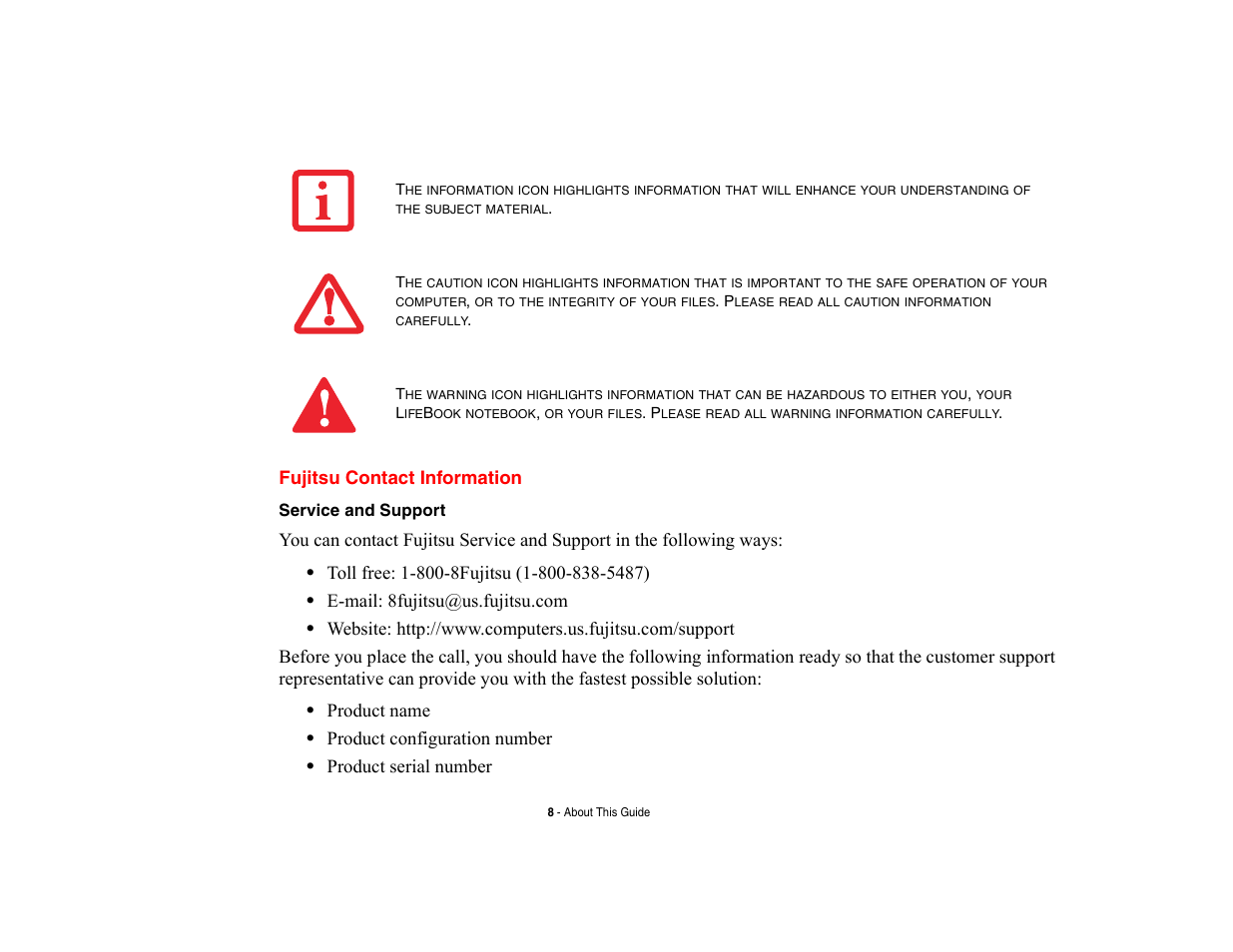 Fujitsu contact information | FUJITSU V700 User Manual | Page 13 / 161