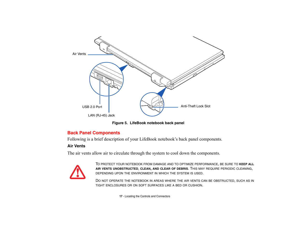 Back panel components | FUJITSU V700 User Manual | Page 22 / 161