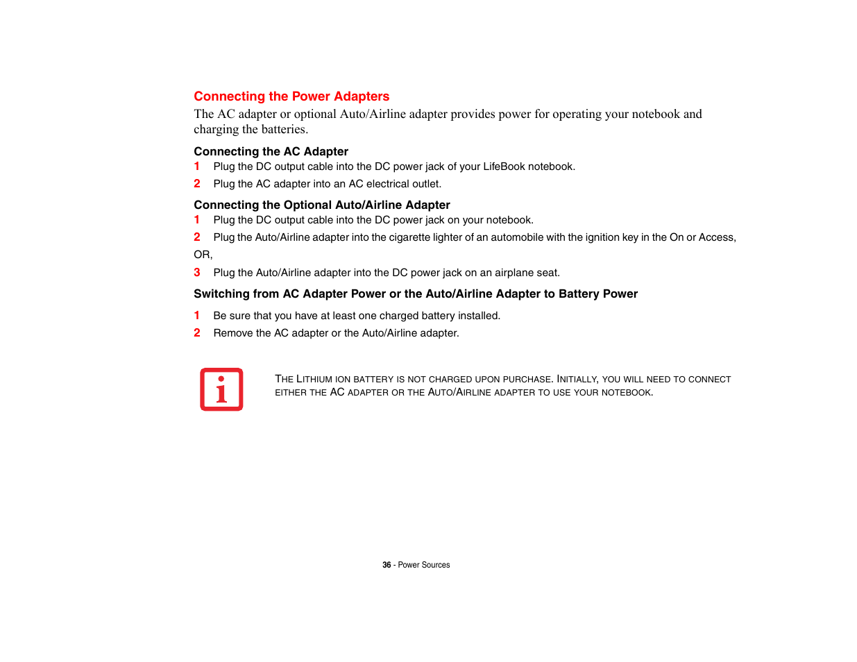 Connecting the power adapters | FUJITSU V700 User Manual | Page 41 / 161