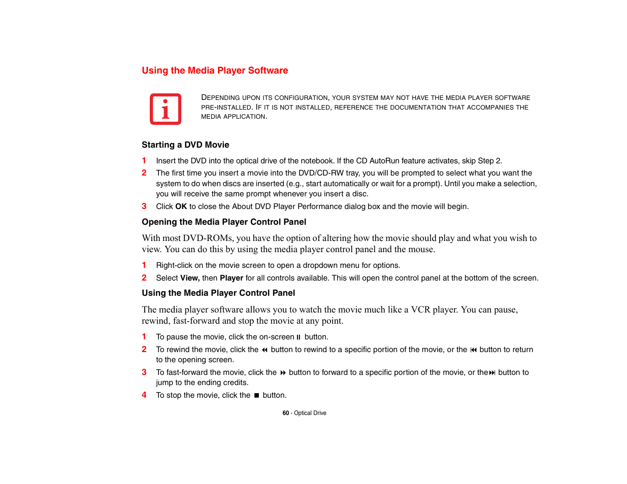 Using the media player software | FUJITSU V700 User Manual | Page 65 / 161