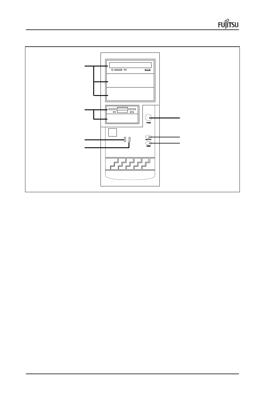 Unit features (front) | FUJITSU ErgoPro m664 User Manual | Page 12 / 98