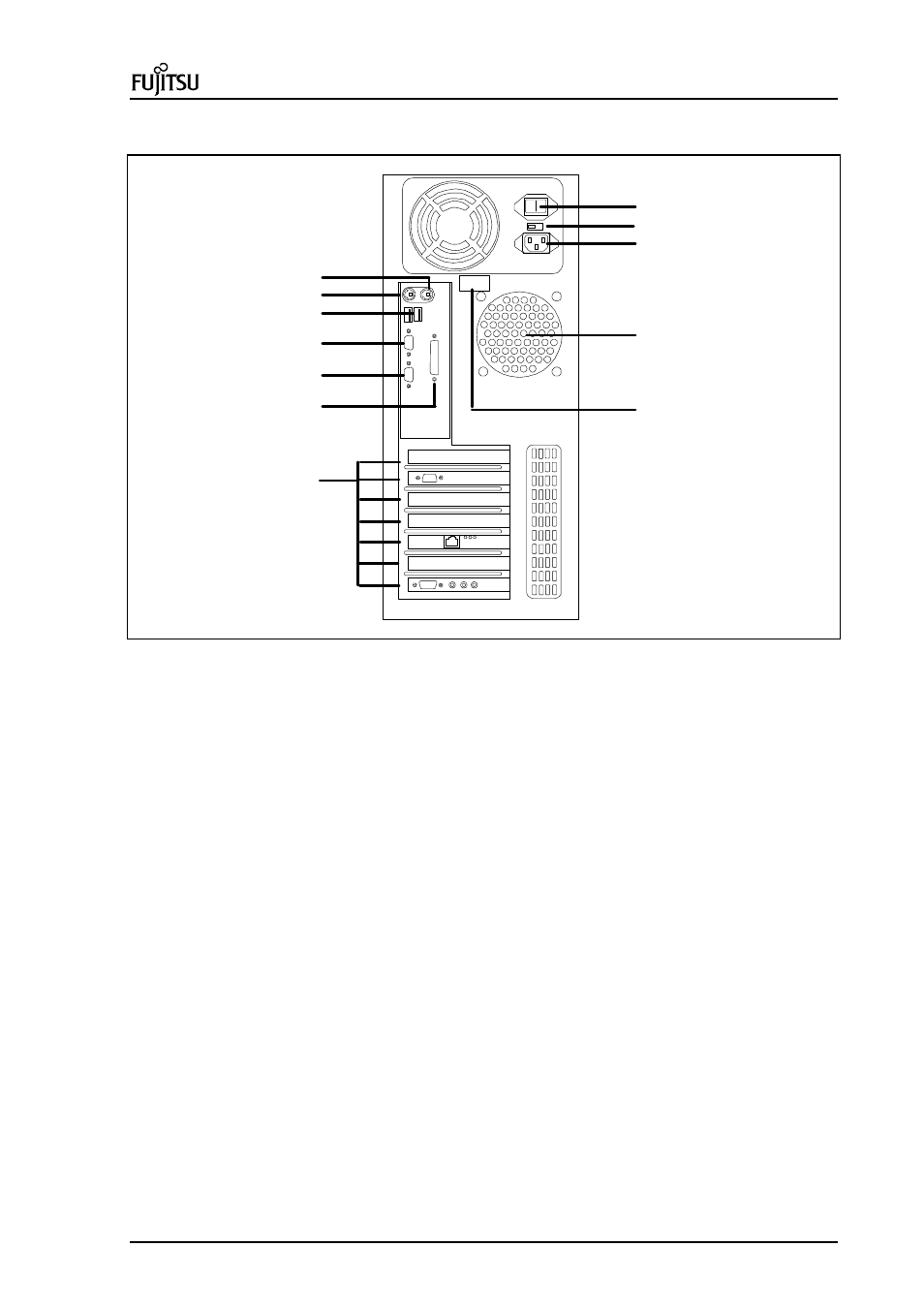 Unit features (rear) | FUJITSU ErgoPro m664 User Manual | Page 13 / 98