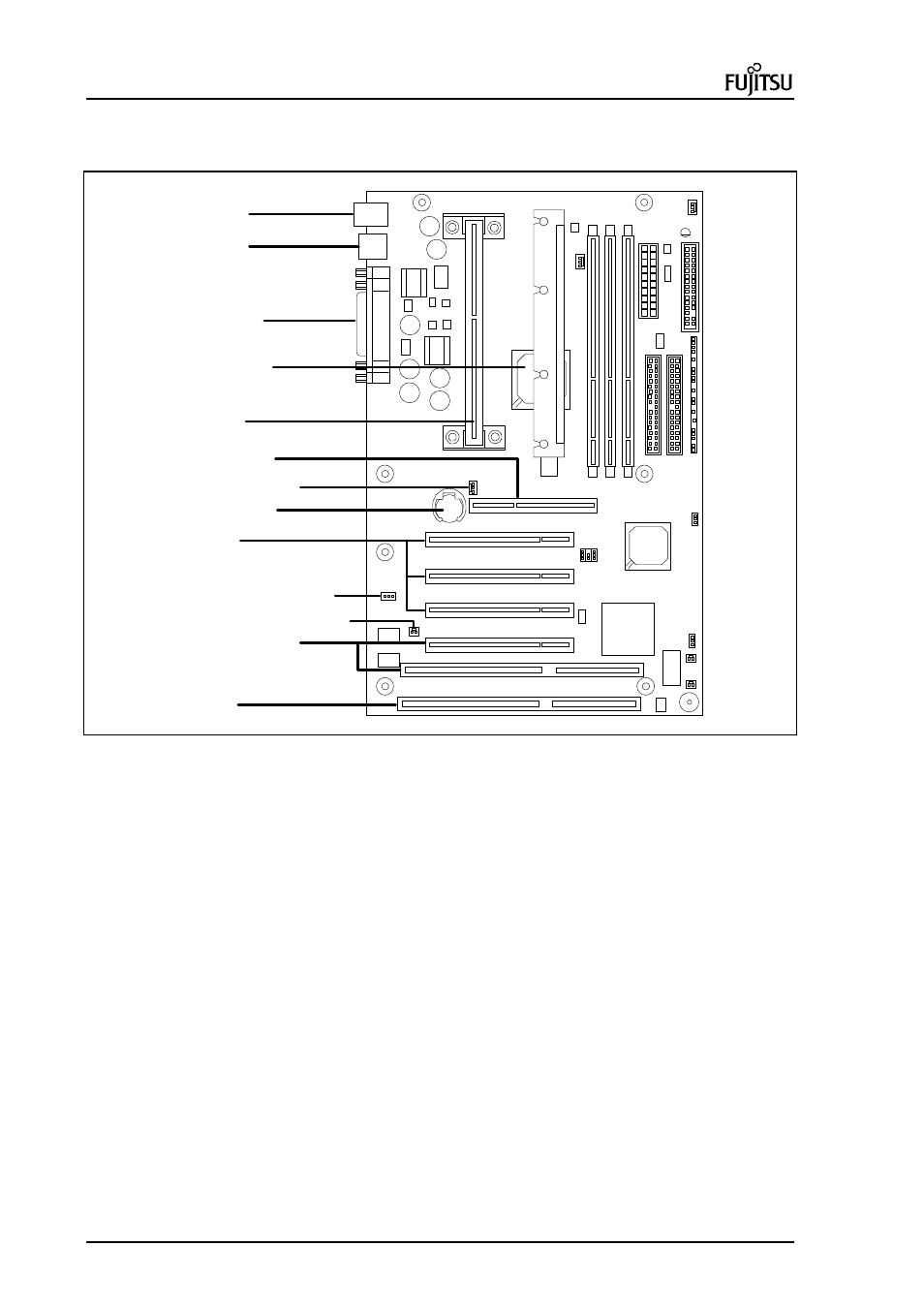 System board layout | FUJITSU ErgoPro m664 User Manual | Page 24 / 98