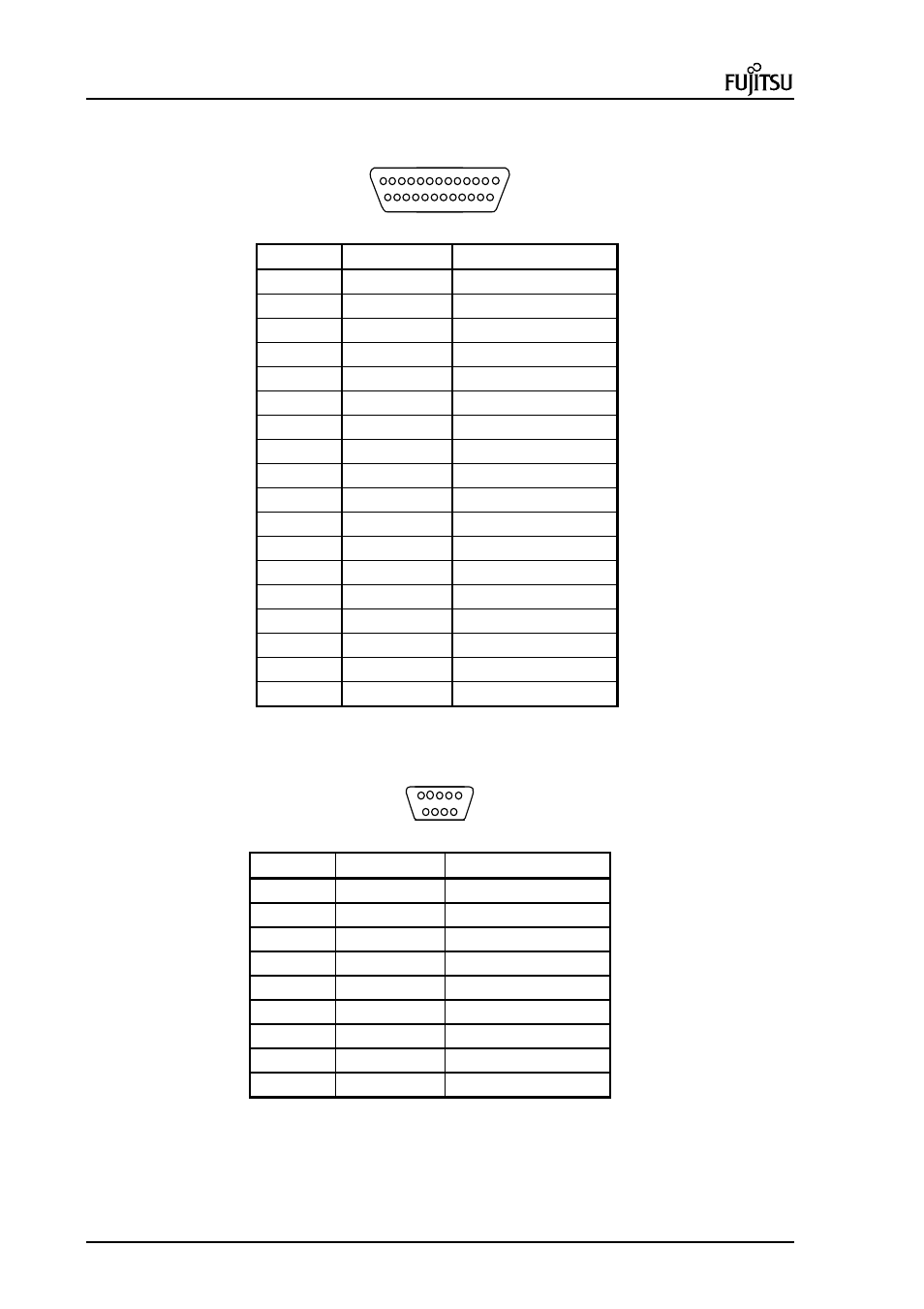 Parallel port (standard mode), Serial ports | FUJITSU ErgoPro m664 User Manual | Page 70 / 98