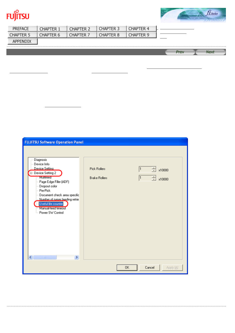Useful life counter | FUJITSU fi-6130 User Manual | Page 199 / 211