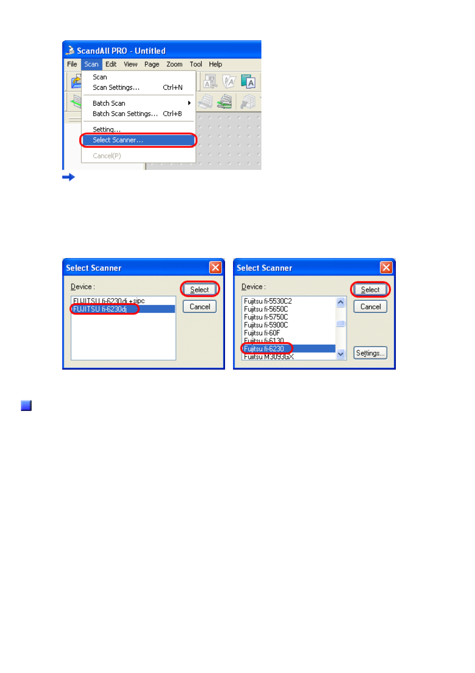How to display the scanner driver setup dialog box | FUJITSU fi-6130 User Manual | Page 50 / 211
