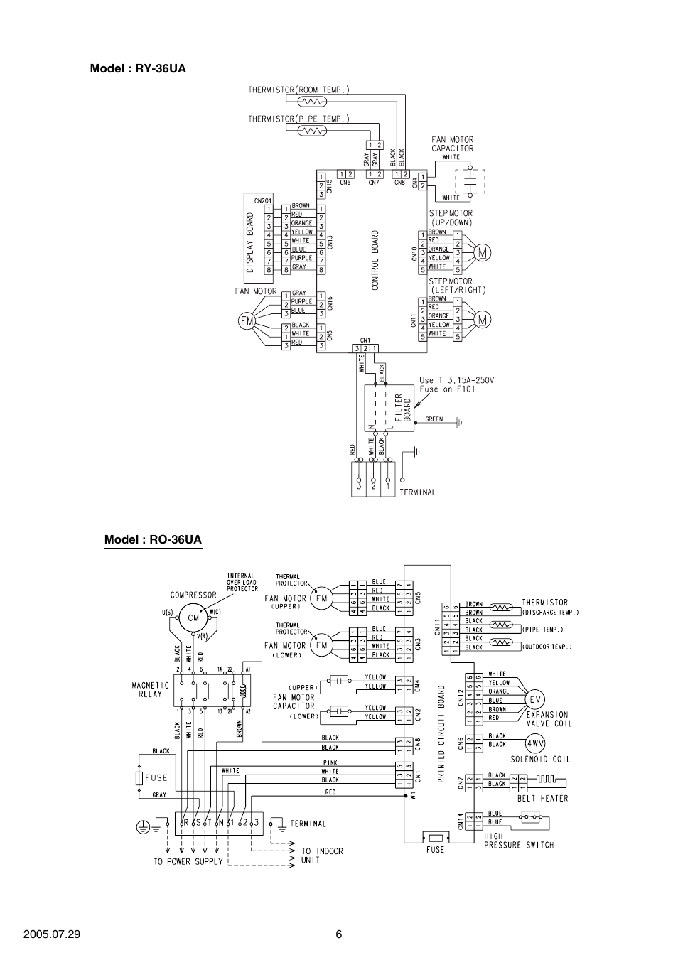 FUJITSU RY-36UA User Manual | Page 7 / 27