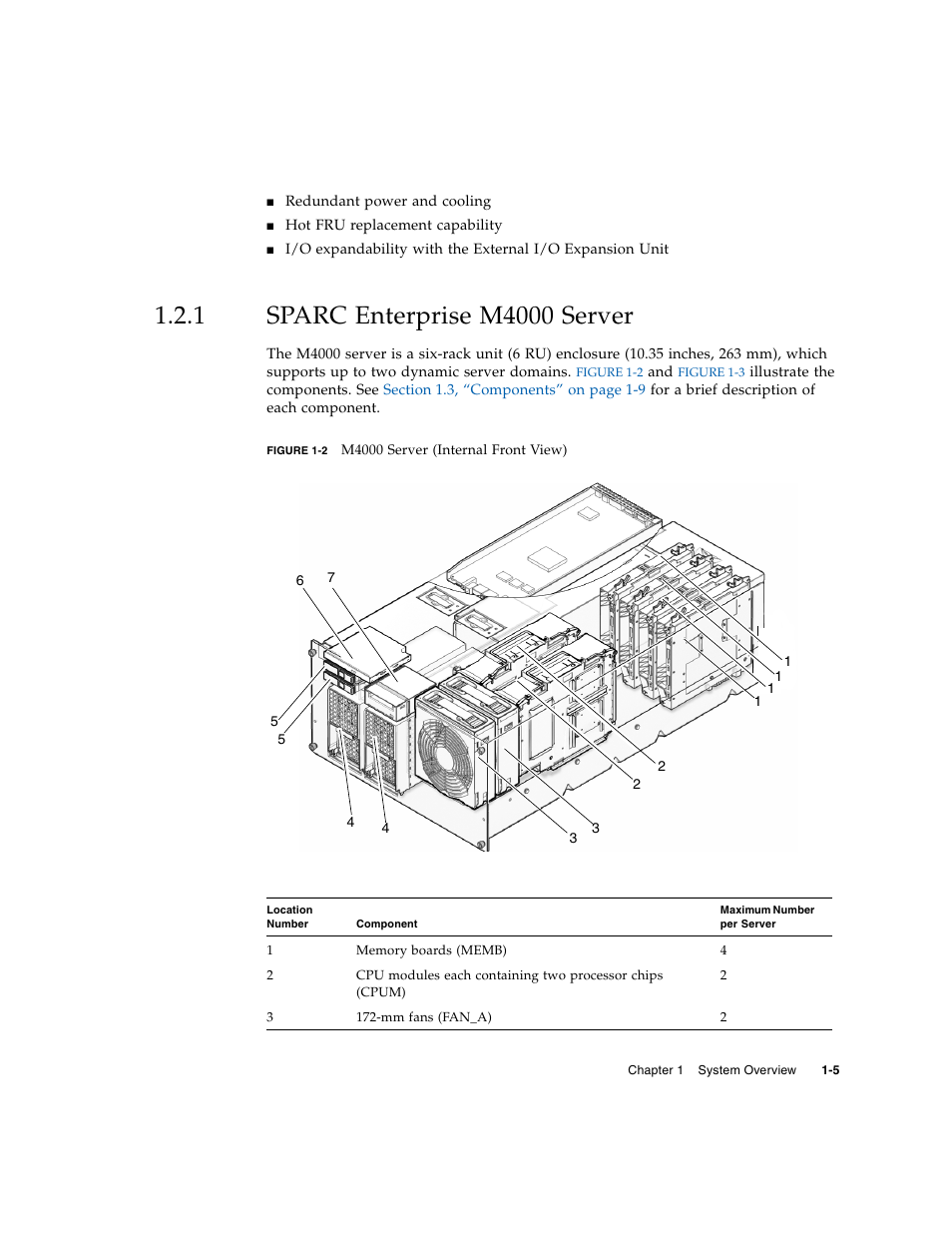 1 sparc enterprise m4000 server, Sparc enterprise m4000 server | FUJITSU SPARC Enterprise Server M5000 User Manual | Page 17 / 62