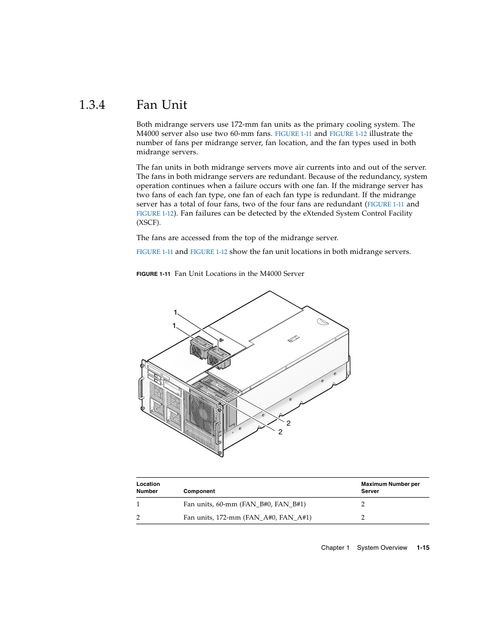 4 fan unit, Fan unit | FUJITSU SPARC Enterprise Server M5000 User Manual | Page 27 / 62