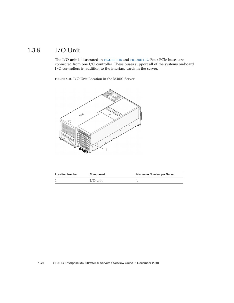 8 i/o unit, I/o unit | FUJITSU SPARC Enterprise Server M5000 User Manual | Page 38 / 62