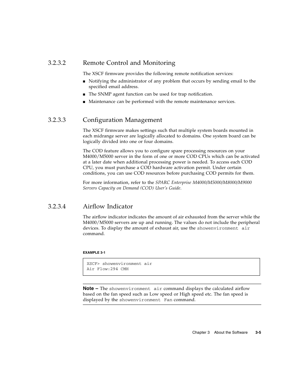 2 remote control and monitoring, 3 configuration management, 4 airflow indicator | Remote control and monitoring, Configuration management, Airflow indicator | FUJITSU SPARC Enterprise Server M5000 User Manual | Page 59 / 62