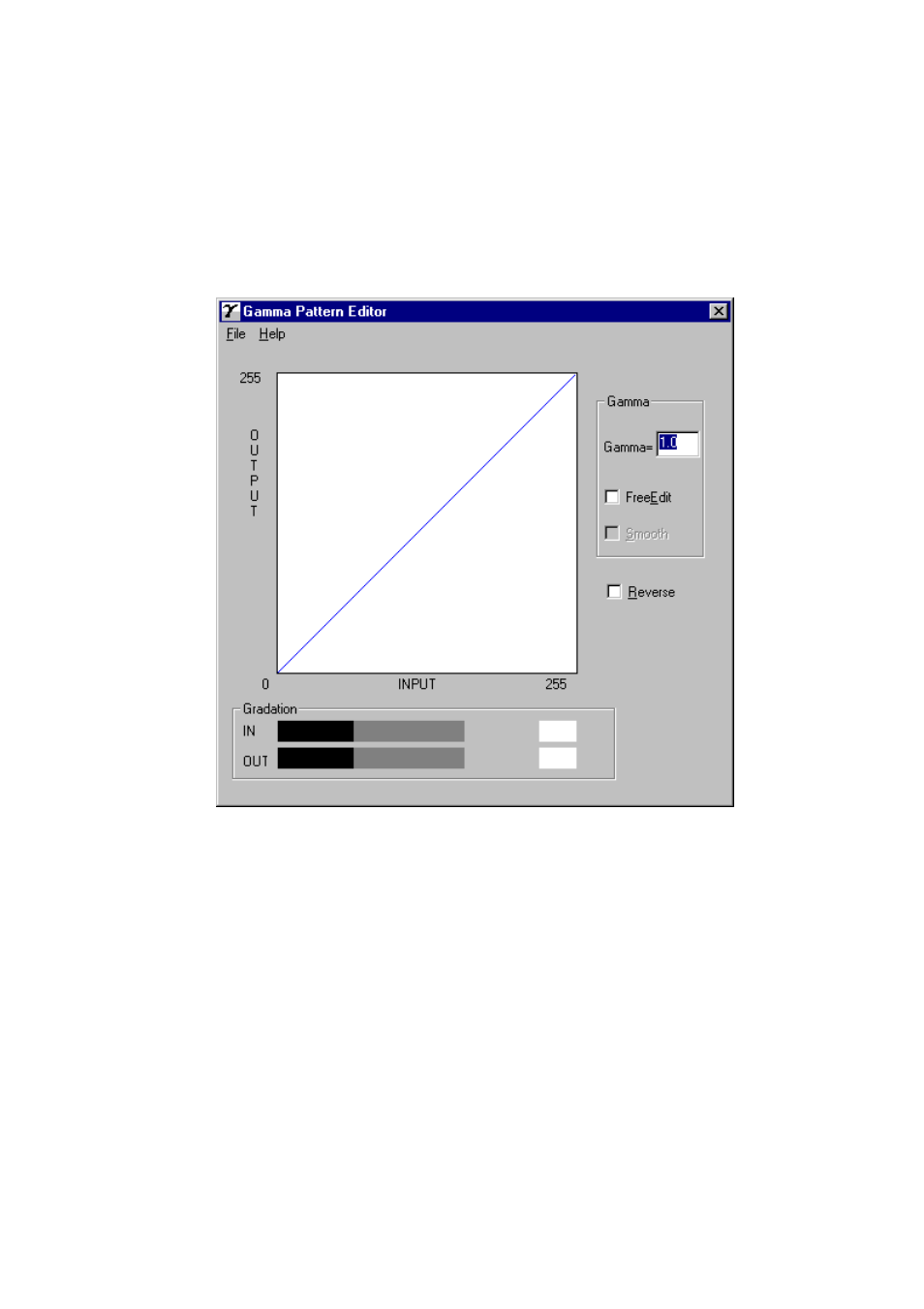 Using the gamma pattern editor | FUJITSU C150-E187-01EN User Manual | Page 58 / 94