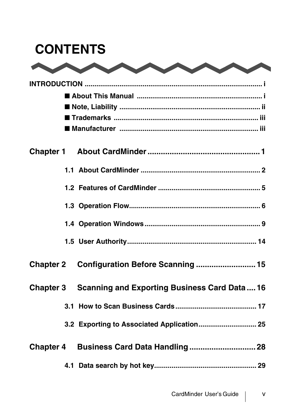 FUJITSU CardMinder P3PC-1562-01ENZ0 User Manual | Page 6 / 85