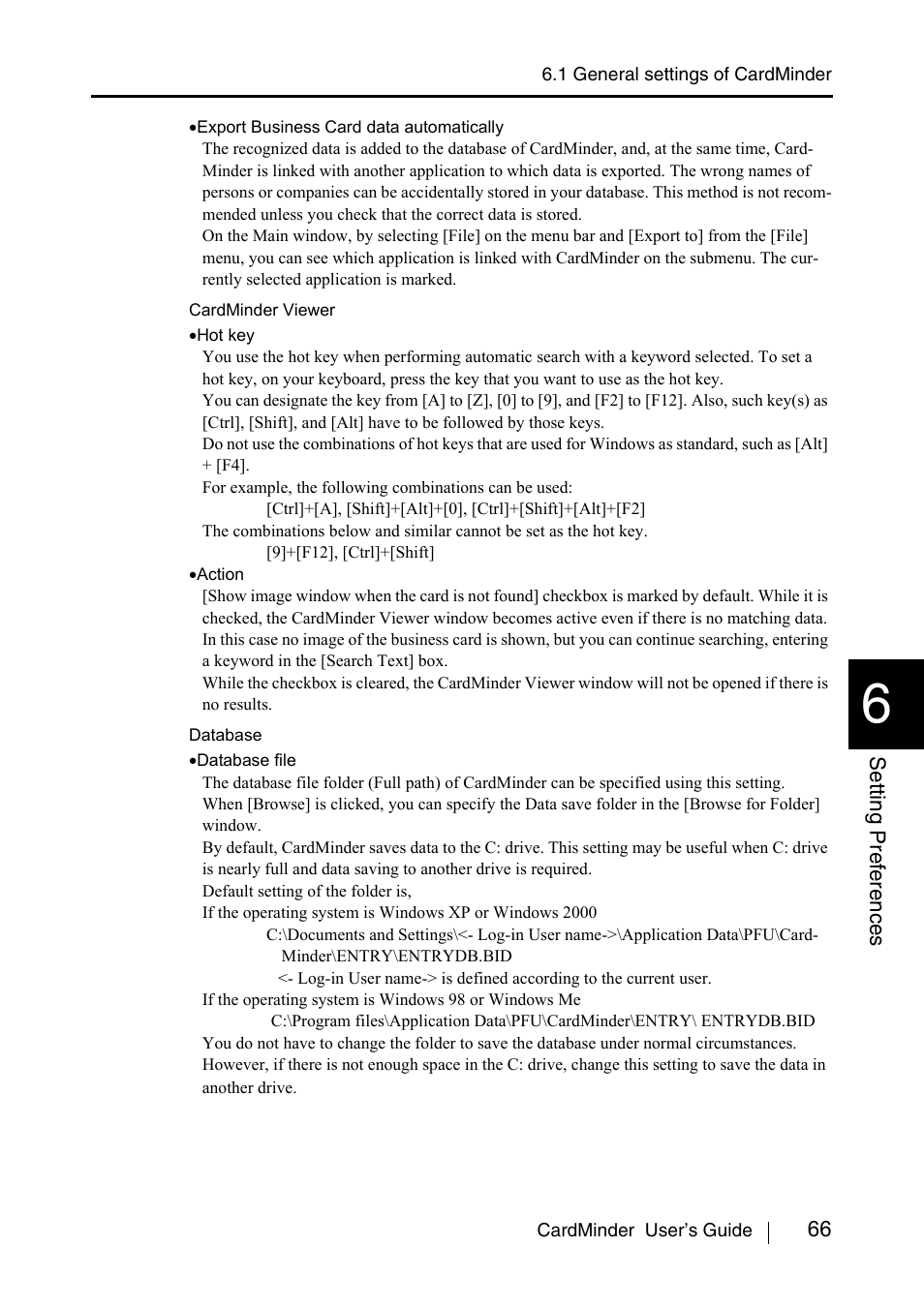 FUJITSU CardMinder P3PC-1562-01ENZ0 User Manual | Page 74 / 85