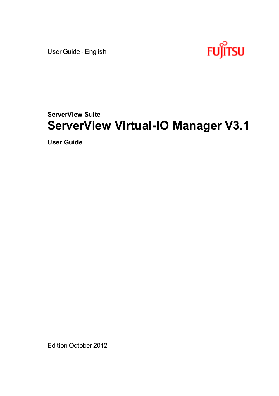 FUJITSU ServerView Virtual-IO Manager V3.1 User Manual | 362 pages