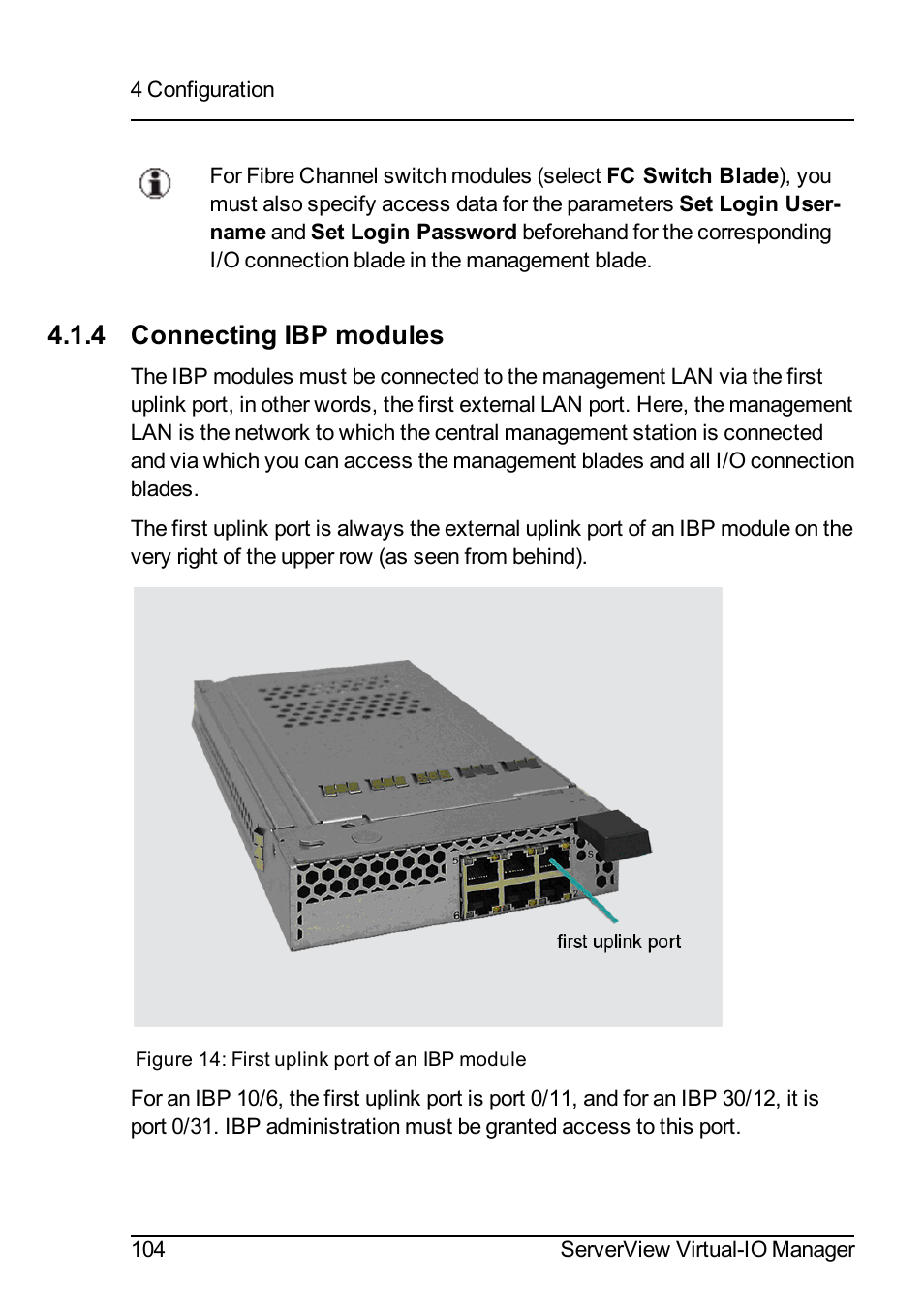 4 connecting ibp modules | FUJITSU ServerView Virtual-IO Manager V3.1 User Manual | Page 104 / 362