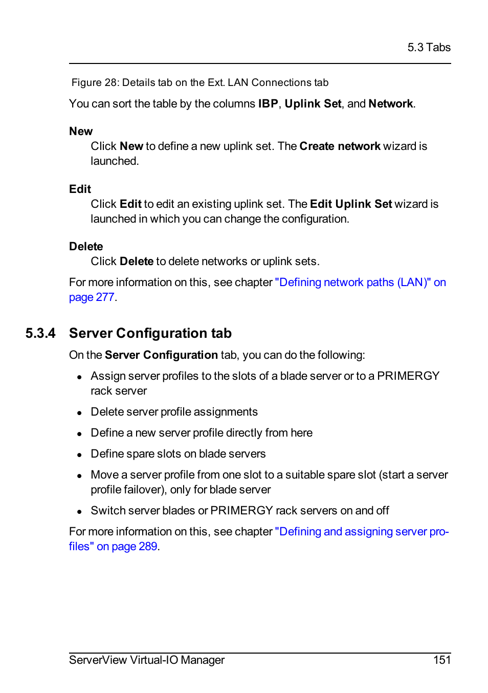 4 server configuration tab, Server con | FUJITSU ServerView Virtual-IO Manager V3.1 User Manual | Page 151 / 362