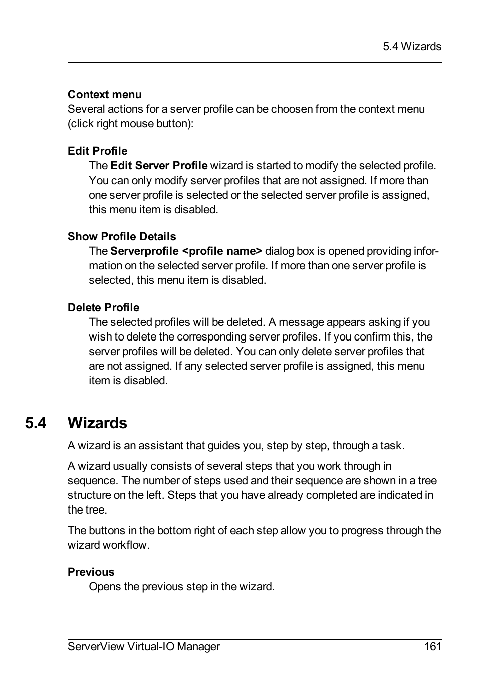 4 wizards | FUJITSU ServerView Virtual-IO Manager V3.1 User Manual | Page 161 / 362