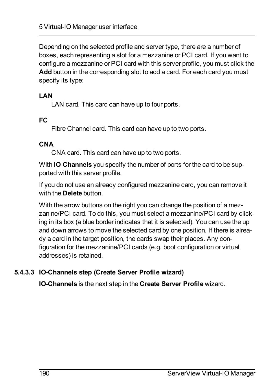 3 io-channels step (create server profile wizard), Io-chan | FUJITSU ServerView Virtual-IO Manager V3.1 User Manual | Page 190 / 362
