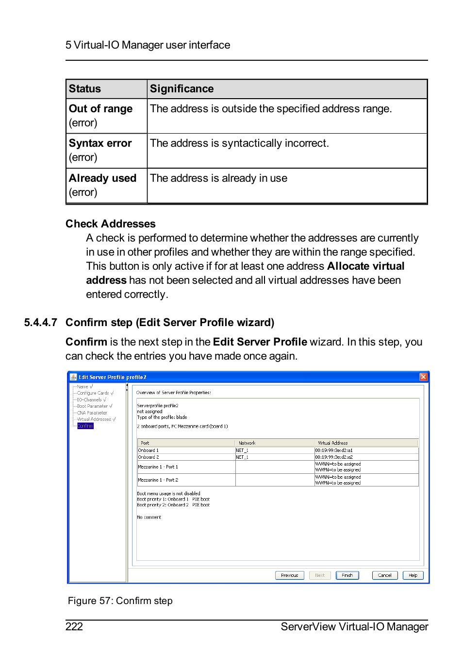 7 confirm step (edit server profile wizard) | FUJITSU ServerView Virtual-IO Manager V3.1 User Manual | Page 222 / 362