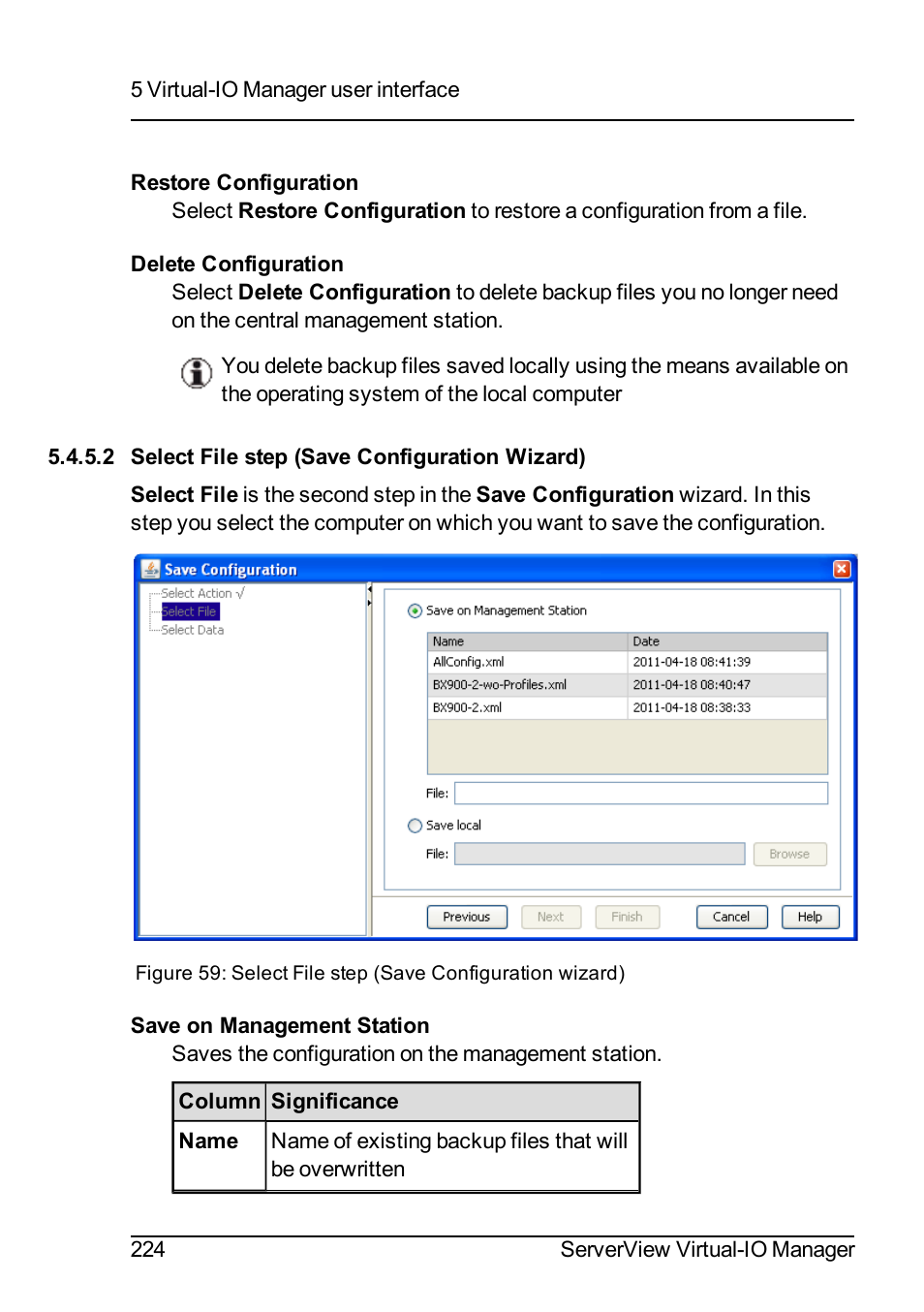 2 select file step (save configuration wizard) | FUJITSU ServerView Virtual-IO Manager V3.1 User Manual | Page 224 / 362