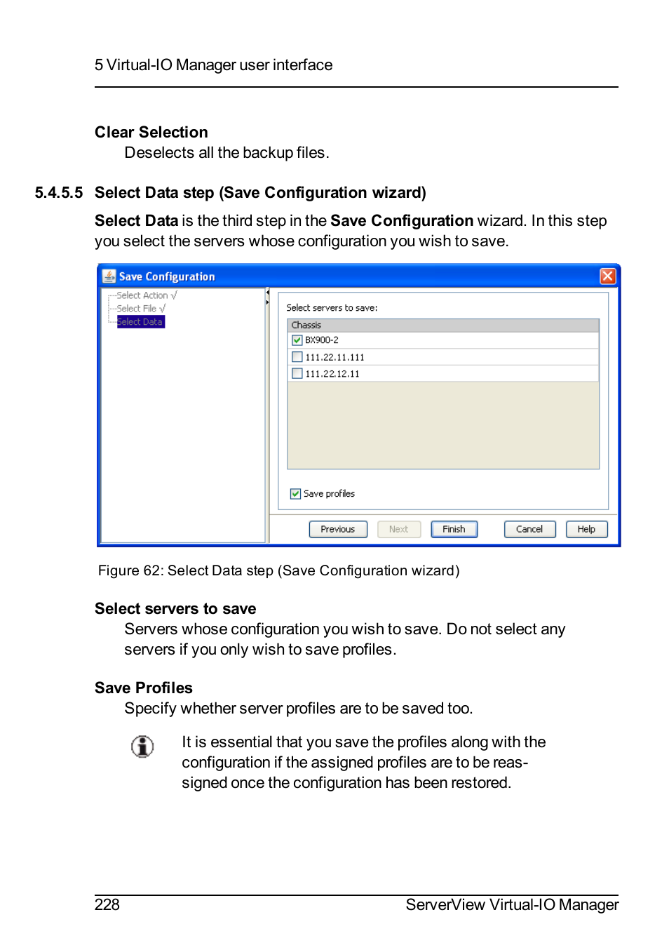 5 select data step (save configuration wizard) | FUJITSU ServerView Virtual-IO Manager V3.1 User Manual | Page 228 / 362