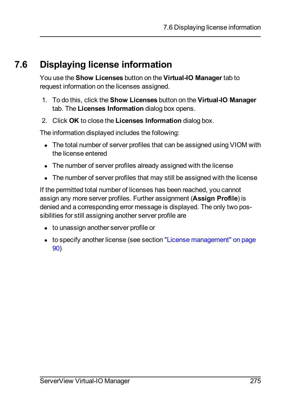 6 displaying license information | FUJITSU ServerView Virtual-IO Manager V3.1 User Manual | Page 275 / 362