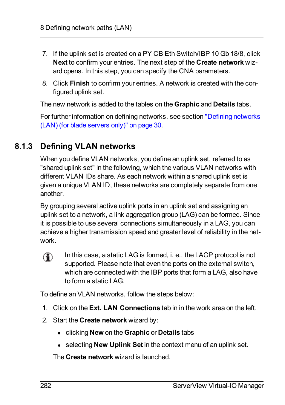 3 defining vlan networks | FUJITSU ServerView Virtual-IO Manager V3.1 User Manual | Page 282 / 362