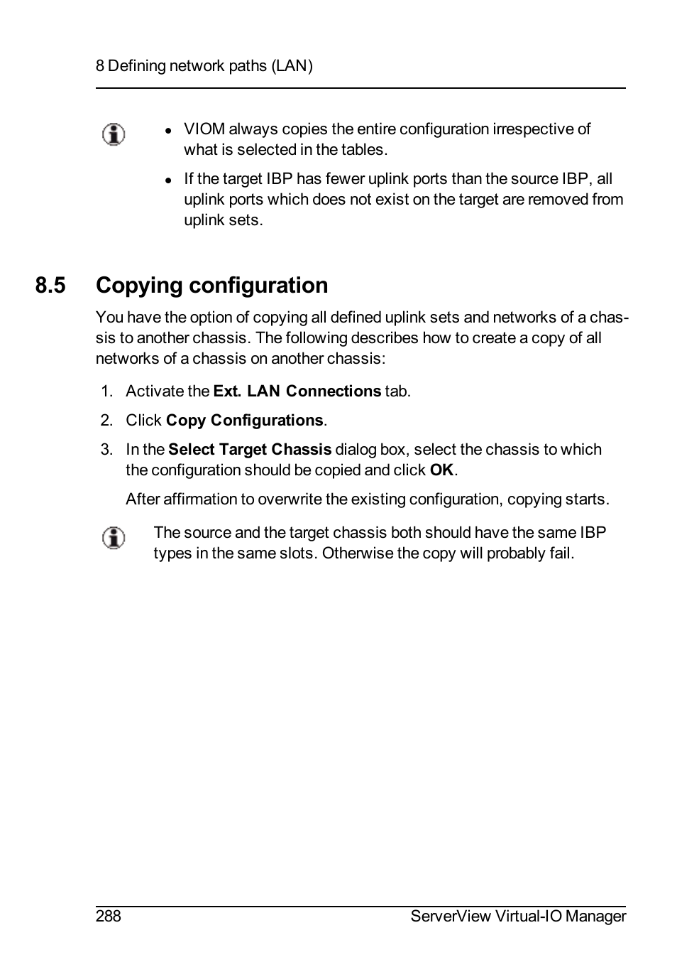 5 copying configuration | FUJITSU ServerView Virtual-IO Manager V3.1 User Manual | Page 288 / 362