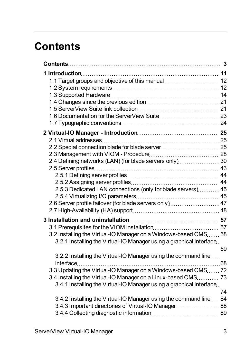 FUJITSU ServerView Virtual-IO Manager V3.1 User Manual | Page 3 / 362