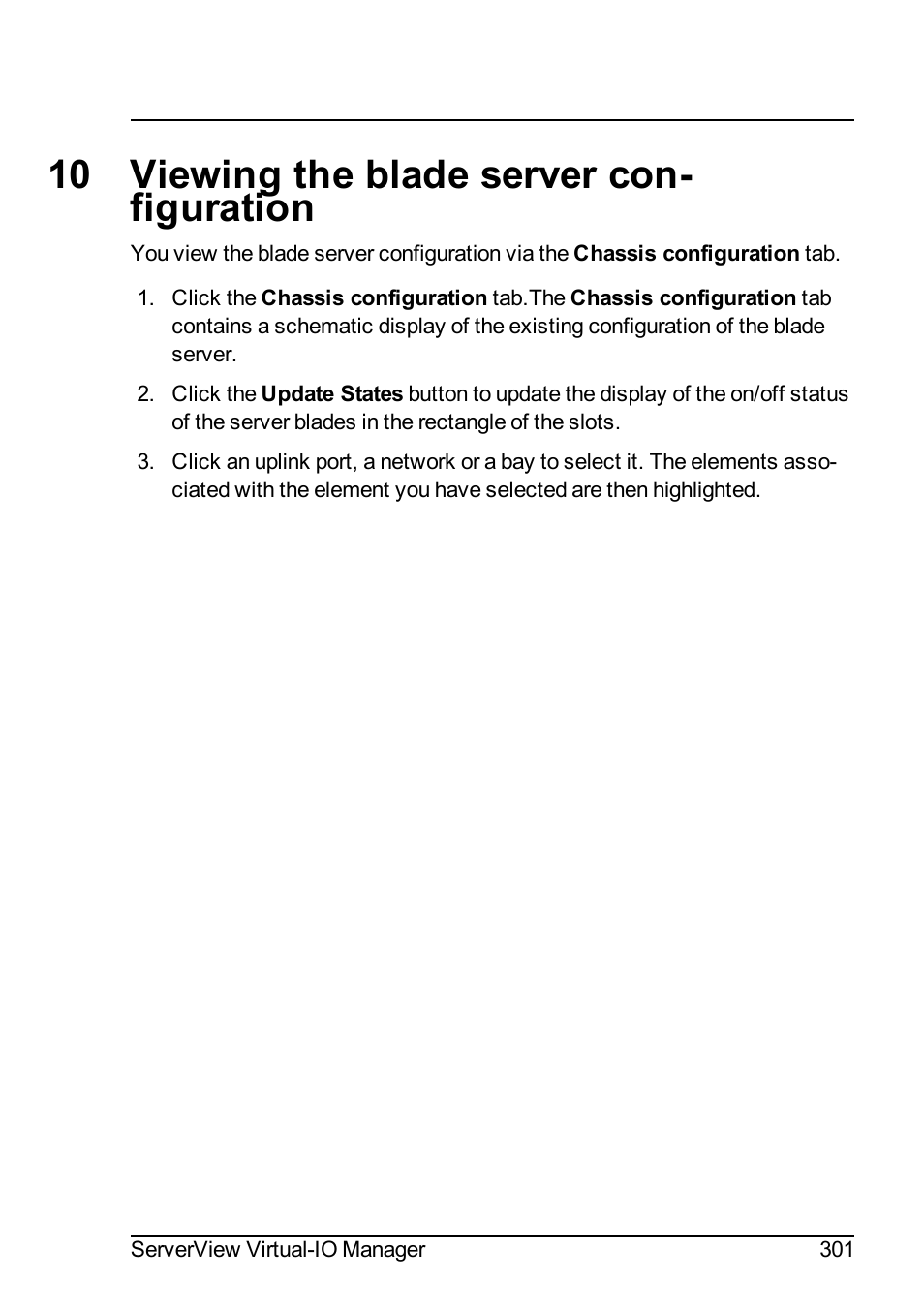 10 viewing the blade server configuration, 10 viewing the blade server con- figuration | FUJITSU ServerView Virtual-IO Manager V3.1 User Manual | Page 301 / 362