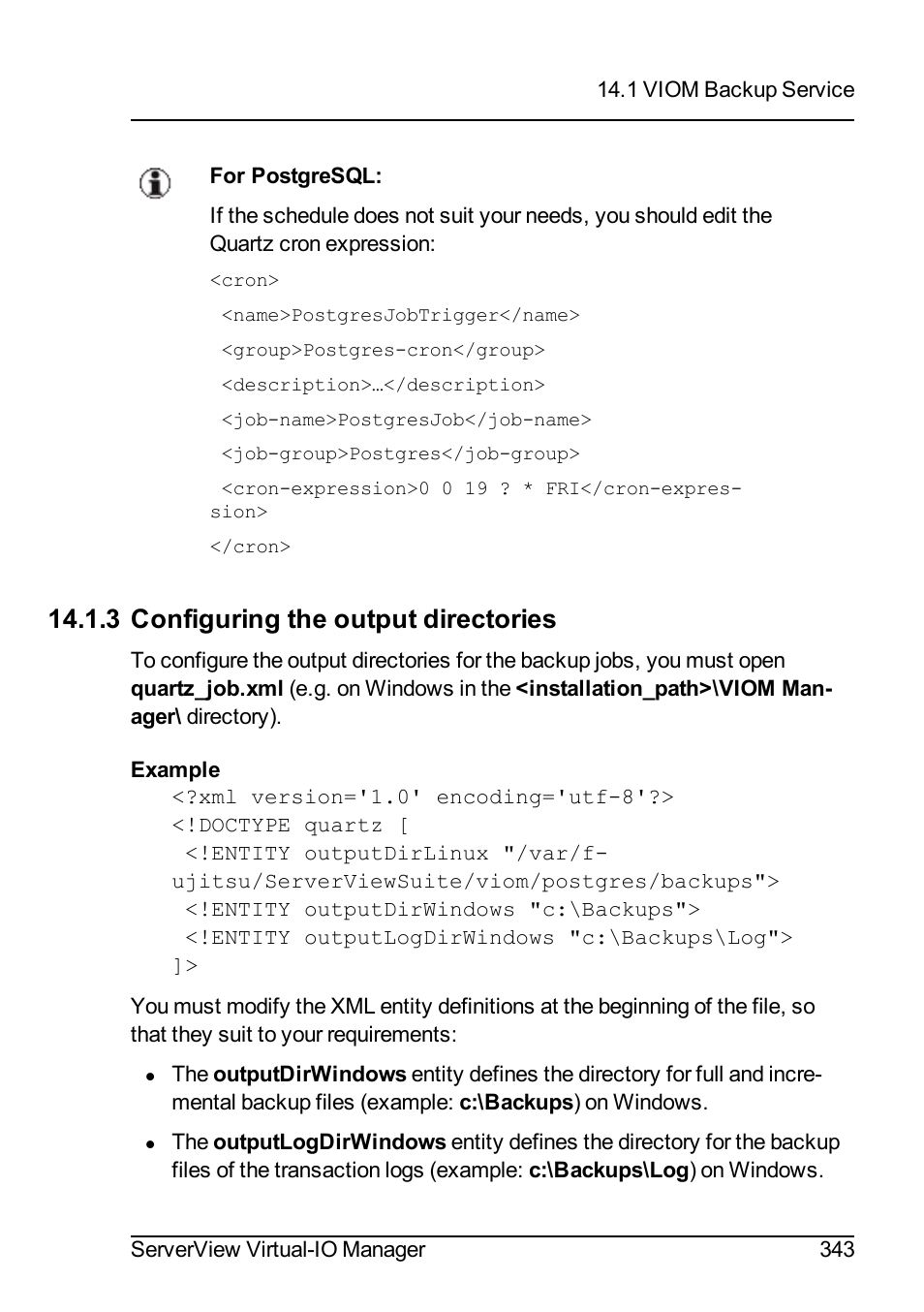 3 configuring the output directories | FUJITSU ServerView Virtual-IO Manager V3.1 User Manual | Page 343 / 362
