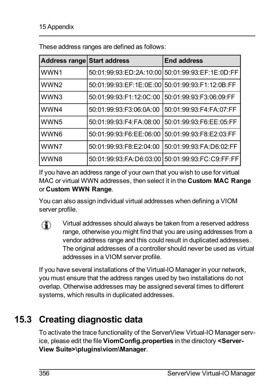 3 creating diagnostic data | FUJITSU ServerView Virtual-IO Manager V3.1 User Manual | Page 356 / 362