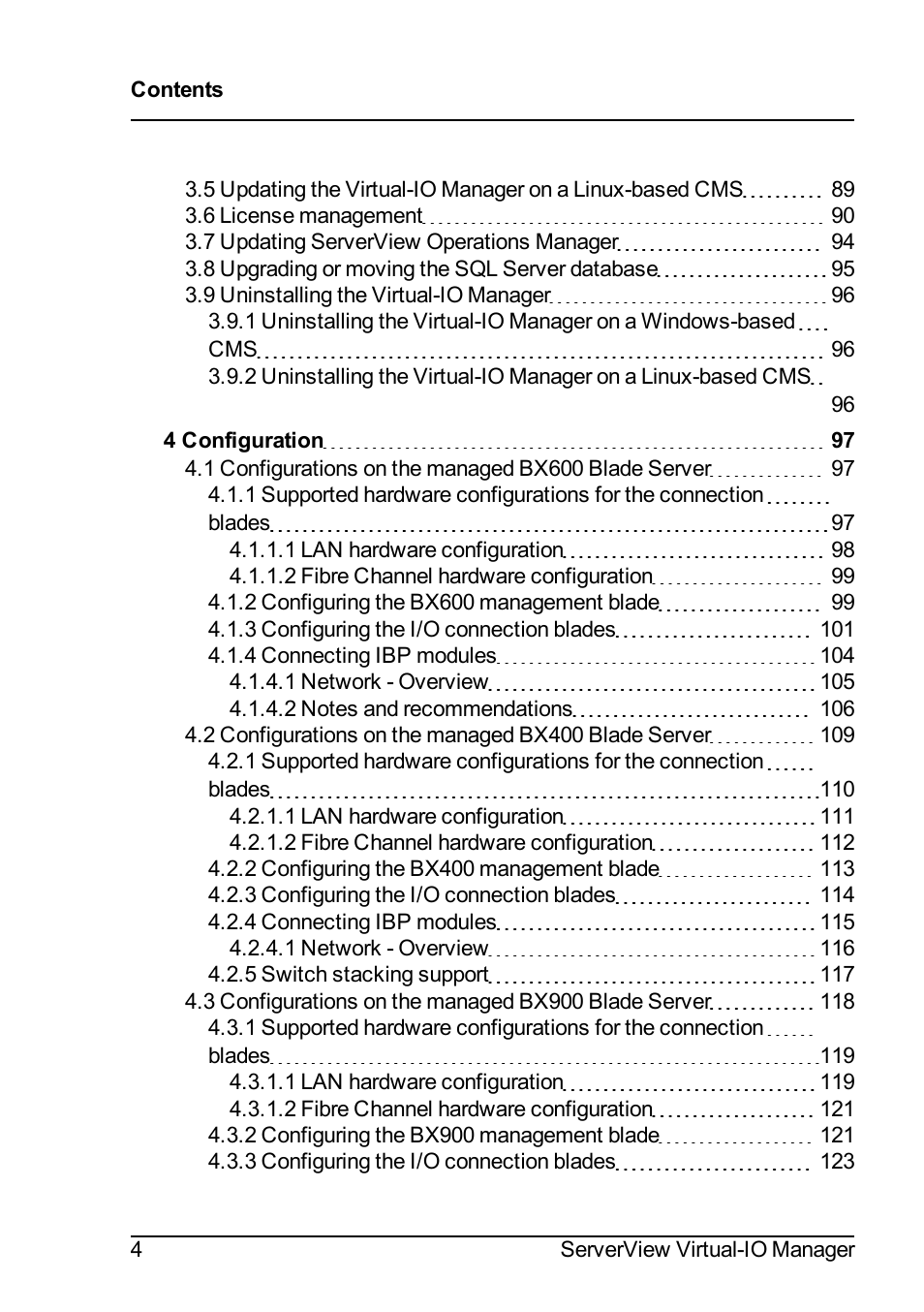 FUJITSU ServerView Virtual-IO Manager V3.1 User Manual | Page 4 / 362