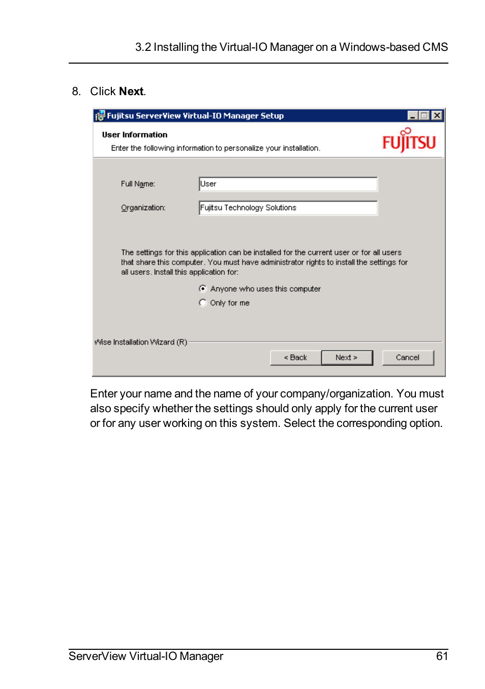 FUJITSU ServerView Virtual-IO Manager V3.1 User Manual | Page 61 / 362