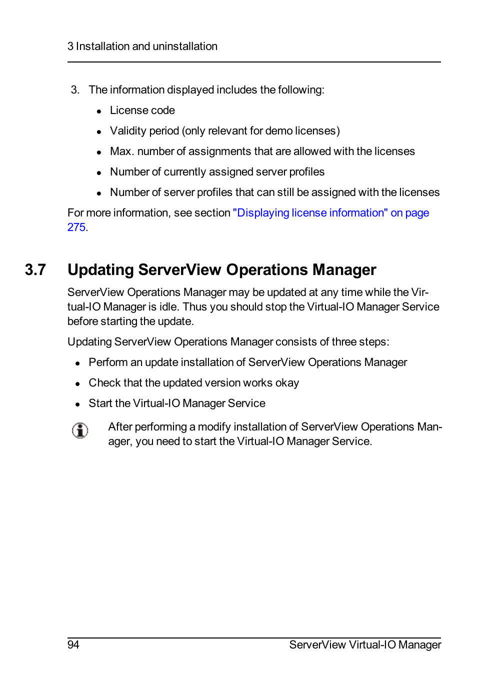 7 updating serverview operations manager | FUJITSU ServerView Virtual-IO Manager V3.1 User Manual | Page 94 / 362