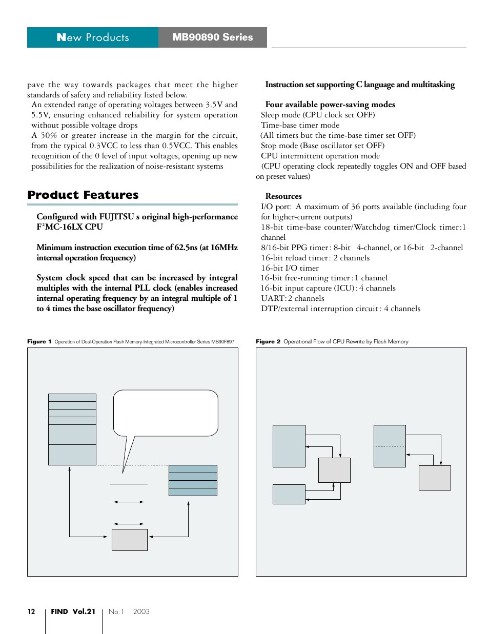 Product features | FUJITSU MB90890 User Manual | Page 2 / 7