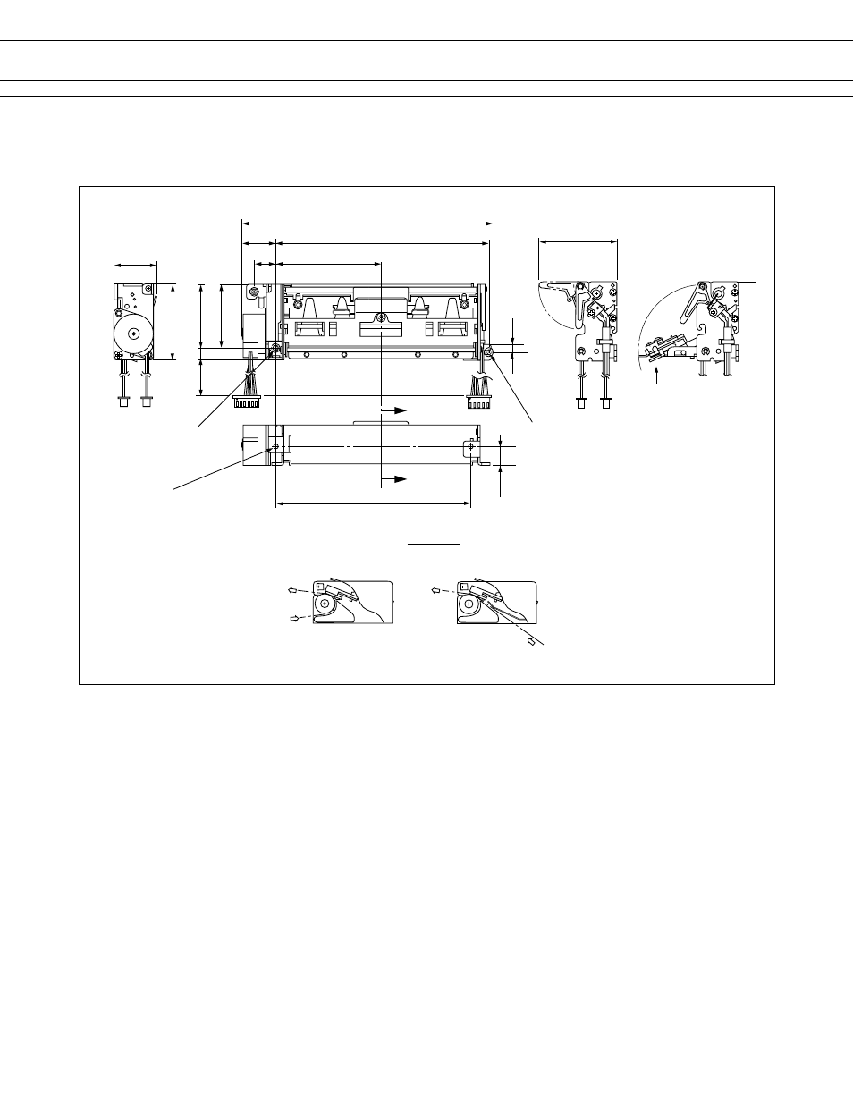 Dimensions, Printer mechanism unit: mm | FUJITSU FTP-641MCL101/102 User Manual | Page 4 / 6