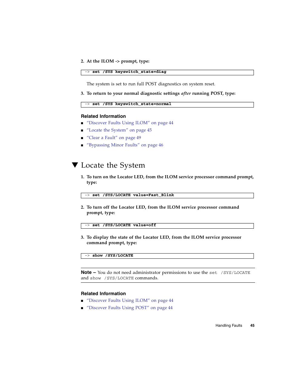 Related information, Locate the system | FUJITSU T5140 User Manual | Page 61 / 76