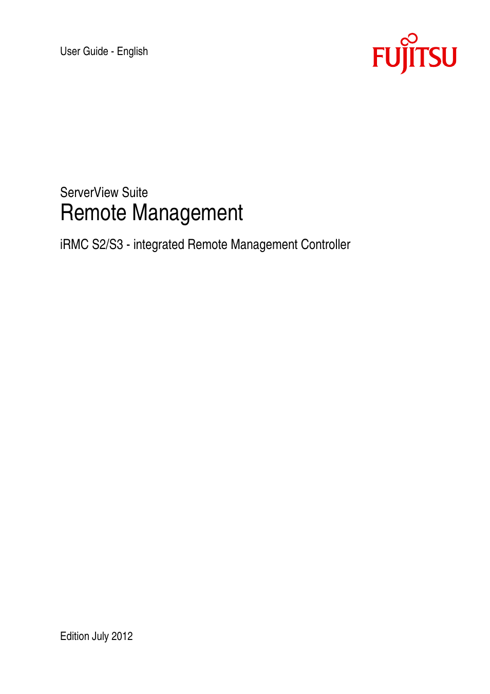 FUJITSU INTEGRATED REMOTE MANAGEMENT CONTROLLER IRMC S2/S3 User Manual | 426 pages