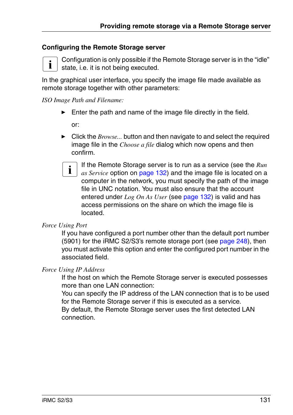 FUJITSU INTEGRATED REMOTE MANAGEMENT CONTROLLER IRMC S2/S3 User Manual | Page 131 / 426