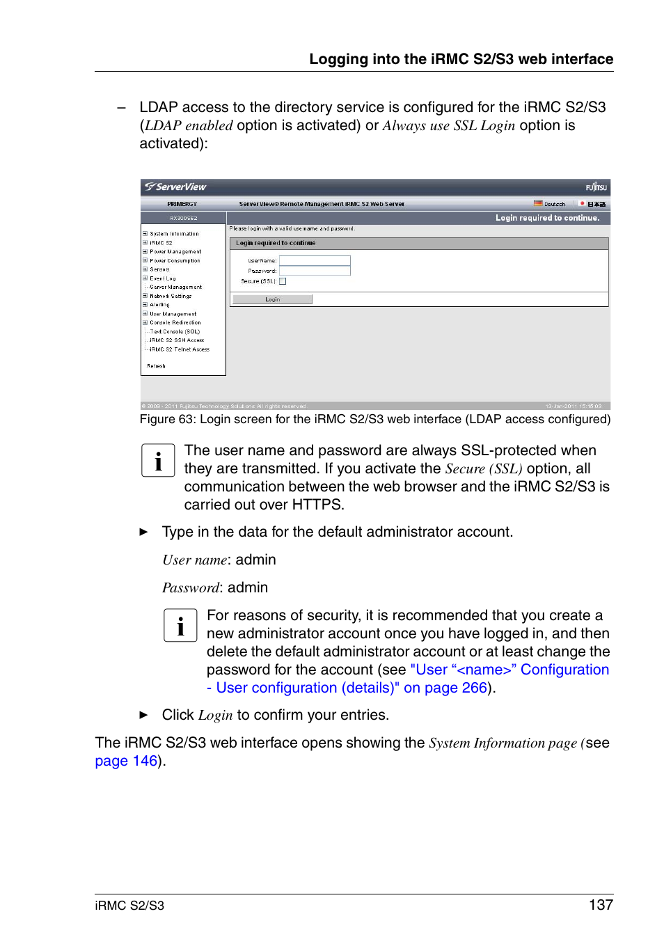 FUJITSU INTEGRATED REMOTE MANAGEMENT CONTROLLER IRMC S2/S3 User Manual | Page 137 / 426