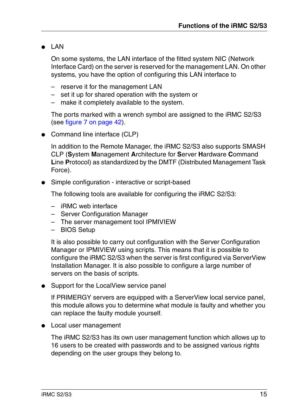 FUJITSU INTEGRATED REMOTE MANAGEMENT CONTROLLER IRMC S2/S3 User Manual | Page 15 / 426