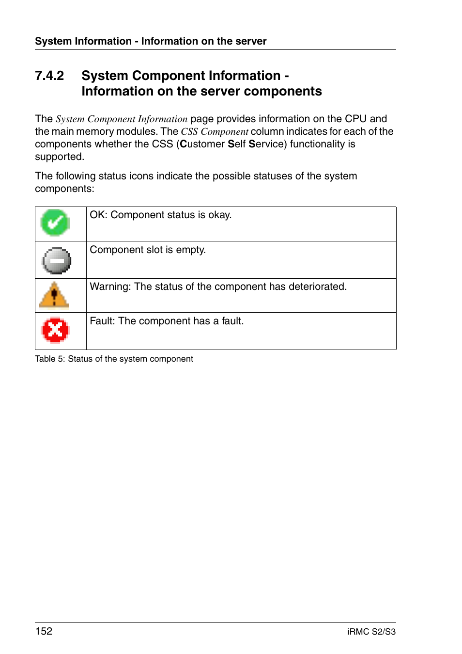 FUJITSU INTEGRATED REMOTE MANAGEMENT CONTROLLER IRMC S2/S3 User Manual | Page 152 / 426