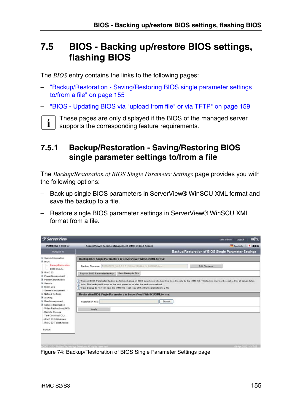 FUJITSU INTEGRATED REMOTE MANAGEMENT CONTROLLER IRMC S2/S3 User Manual | Page 155 / 426