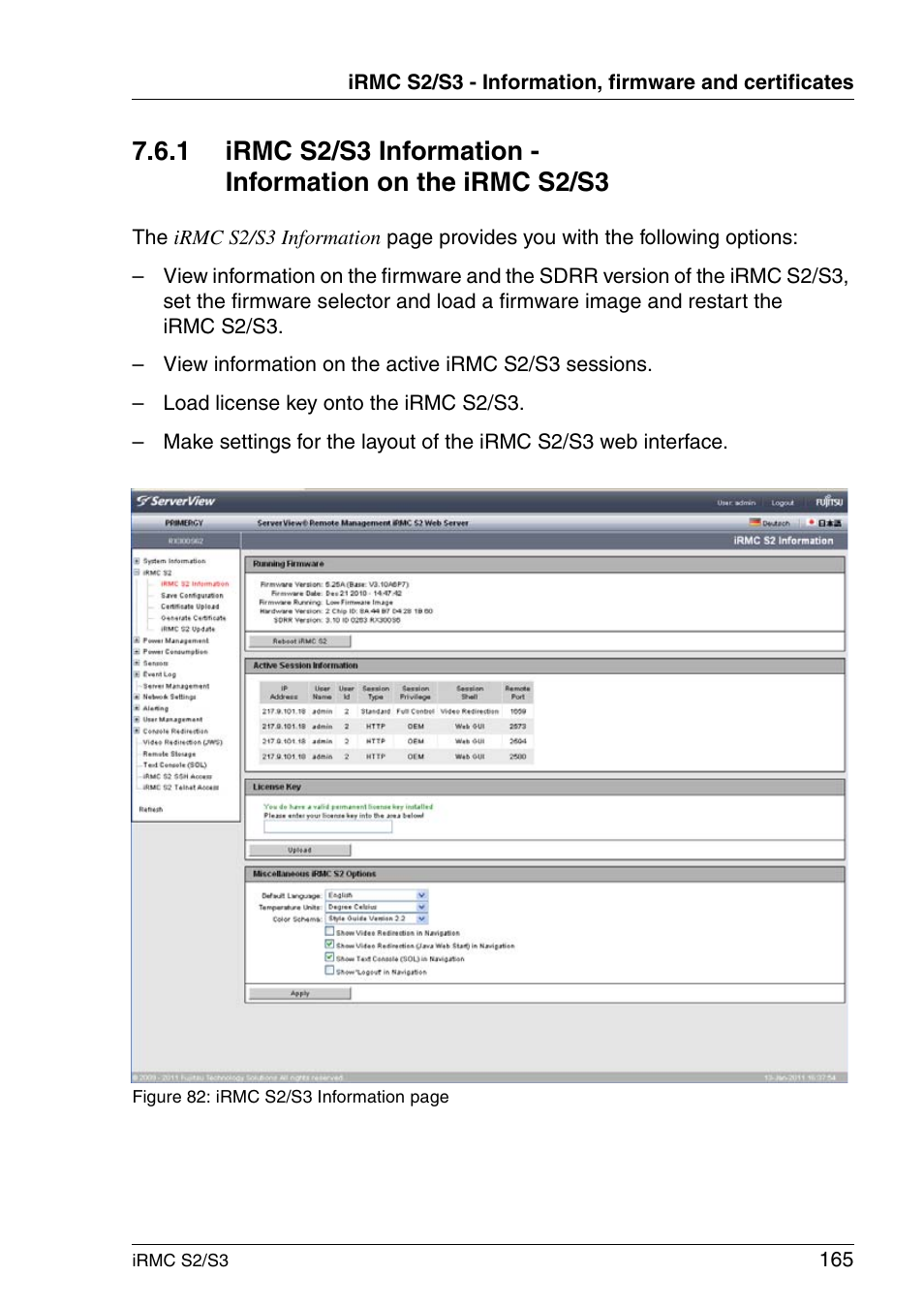 FUJITSU INTEGRATED REMOTE MANAGEMENT CONTROLLER IRMC S2/S3 User Manual | Page 165 / 426