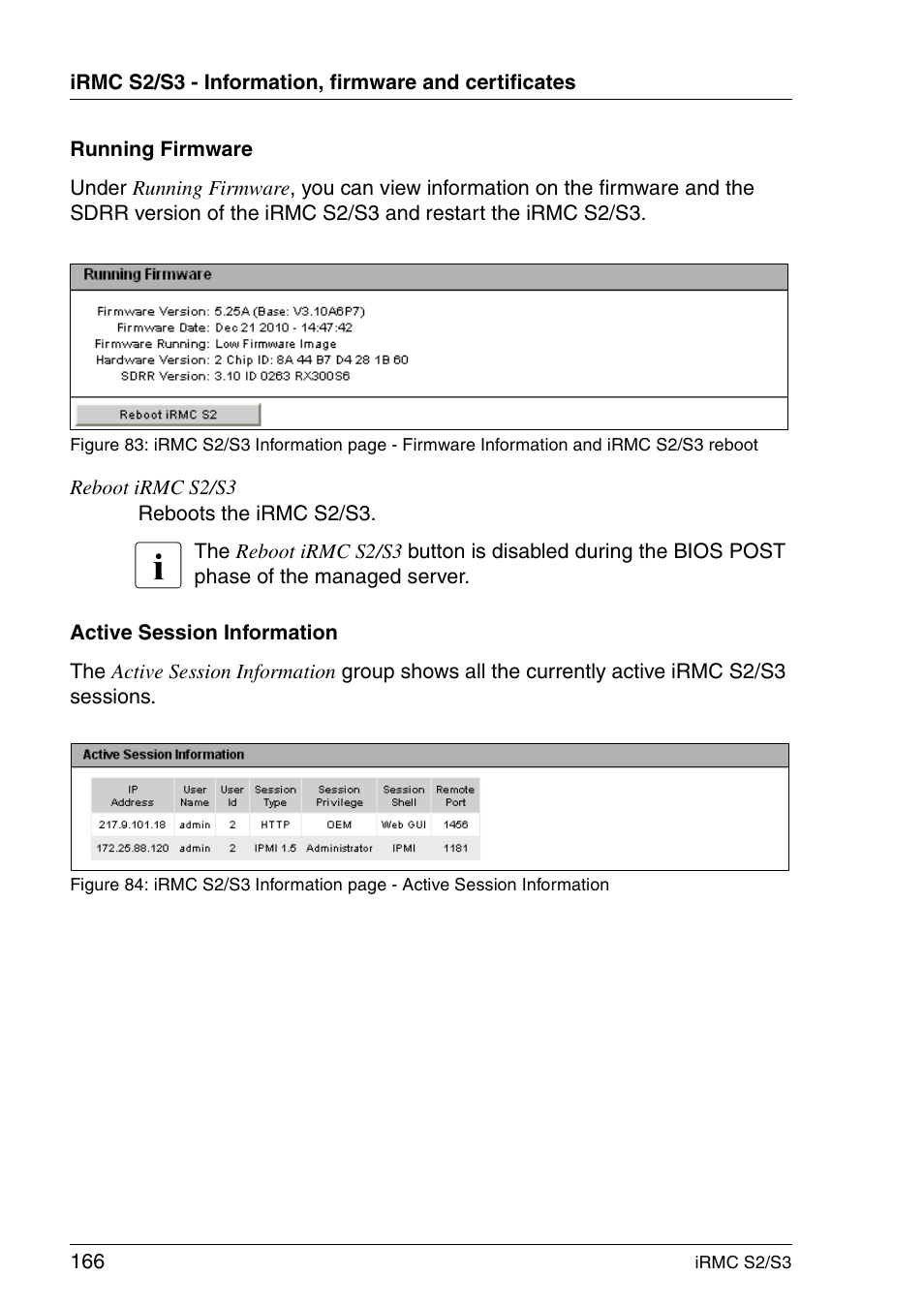 FUJITSU INTEGRATED REMOTE MANAGEMENT CONTROLLER IRMC S2/S3 User Manual | Page 166 / 426