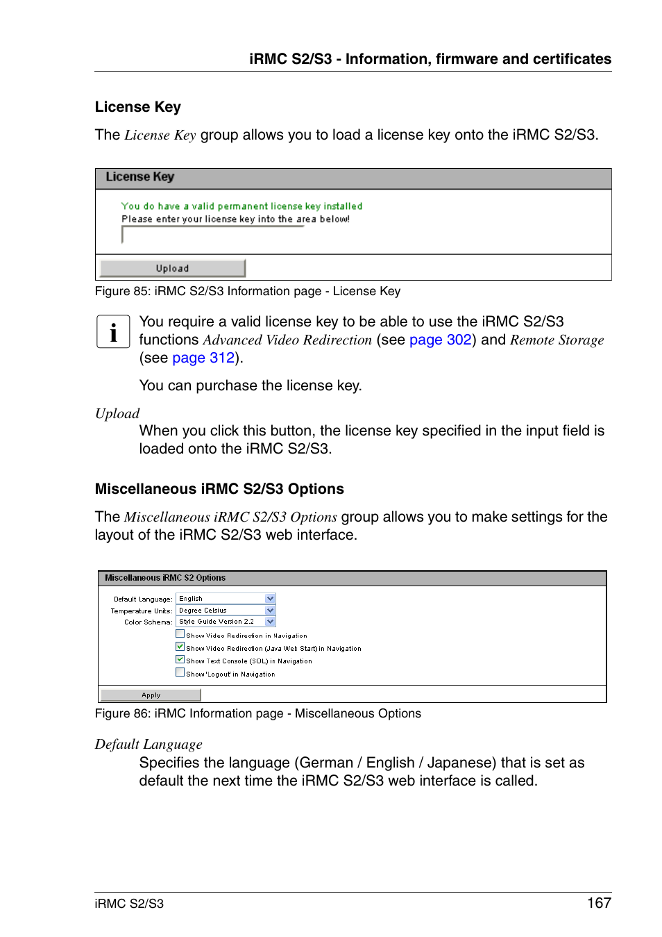 FUJITSU INTEGRATED REMOTE MANAGEMENT CONTROLLER IRMC S2/S3 User Manual | Page 167 / 426